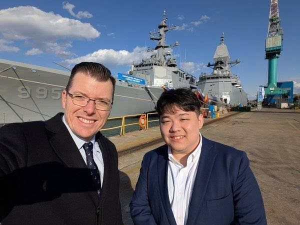 Swissport CEO Warwick Brady with Lance Chan
